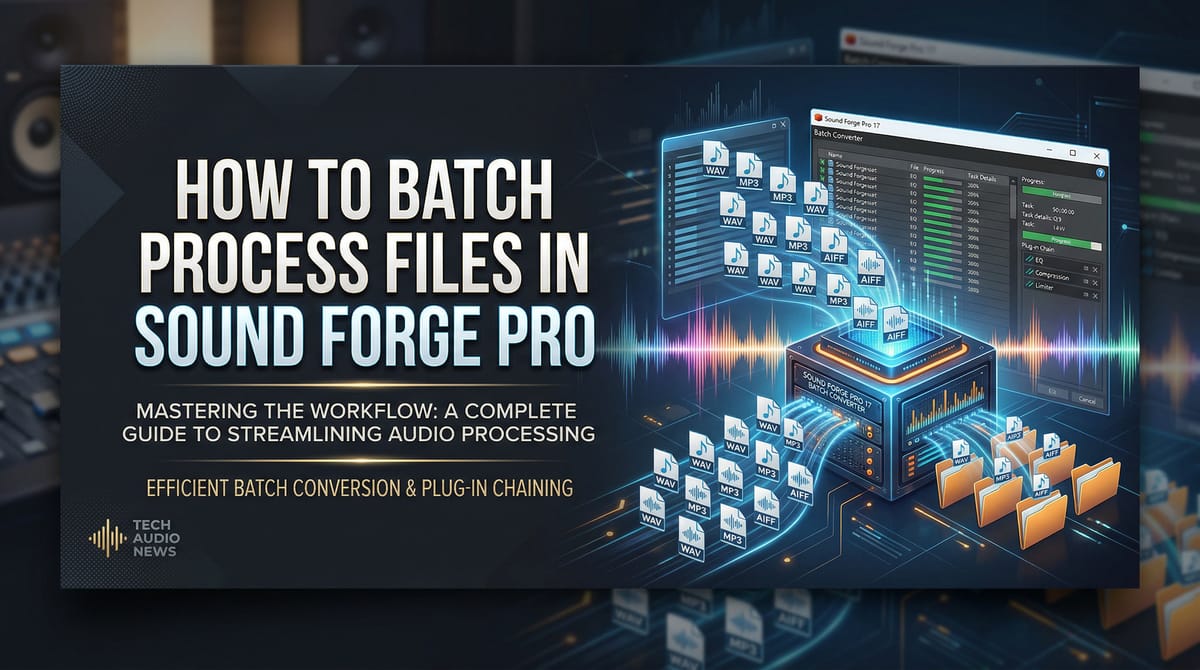 How to Batch Process Files in Sound Forge Pro